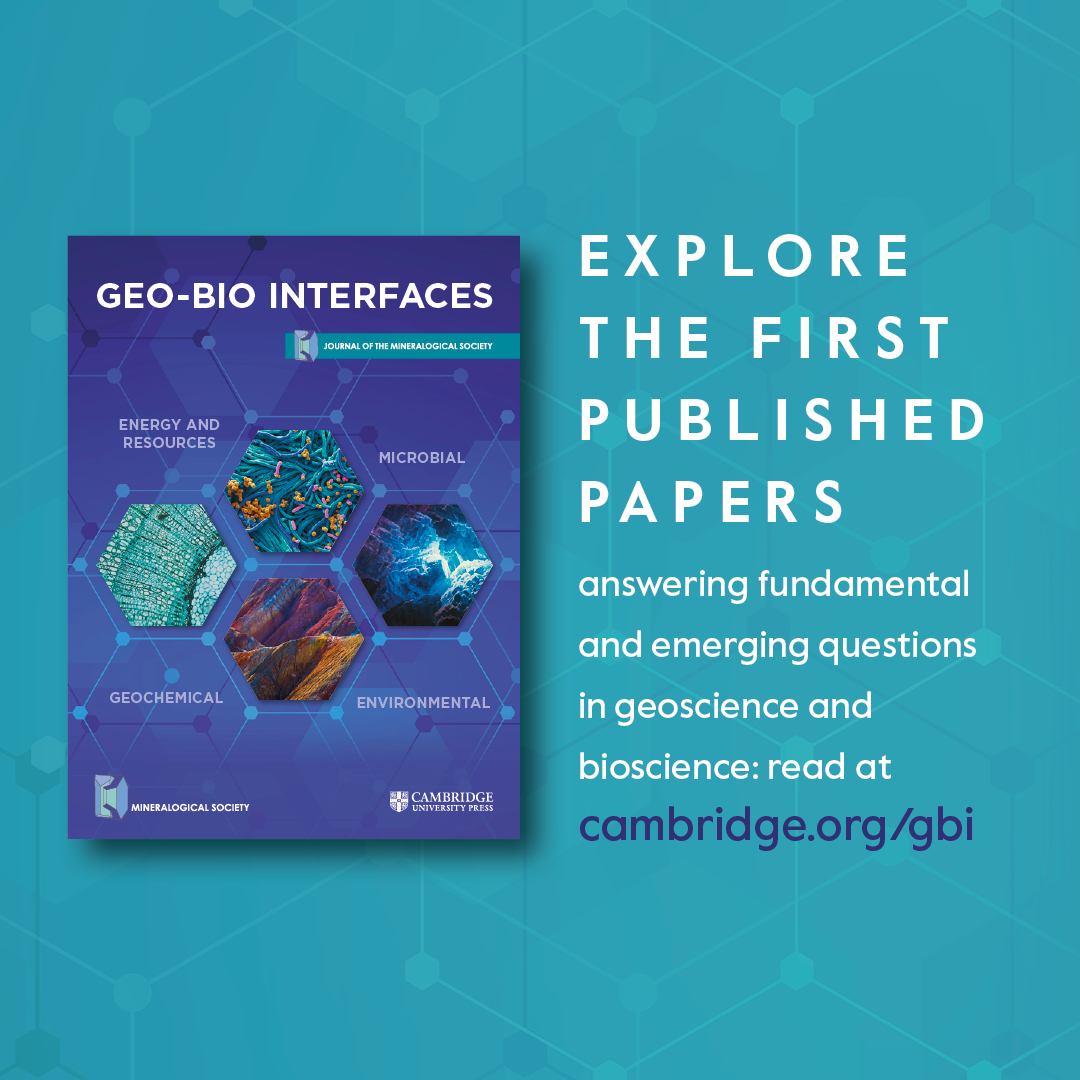 Promotional image showing new Society Journal for the Geo-Bio community publishes its first articles