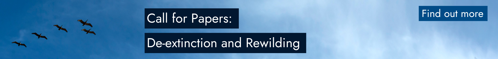 Special Issue De-extinction and Rewilding