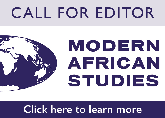 Call for Editor for The Journal of Modern African Studies