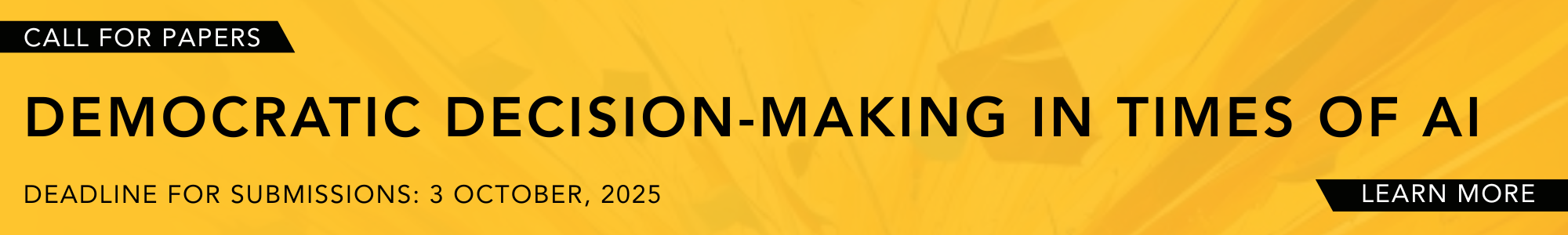 Call for Papers: Democratic Decision-Making in Times of AI