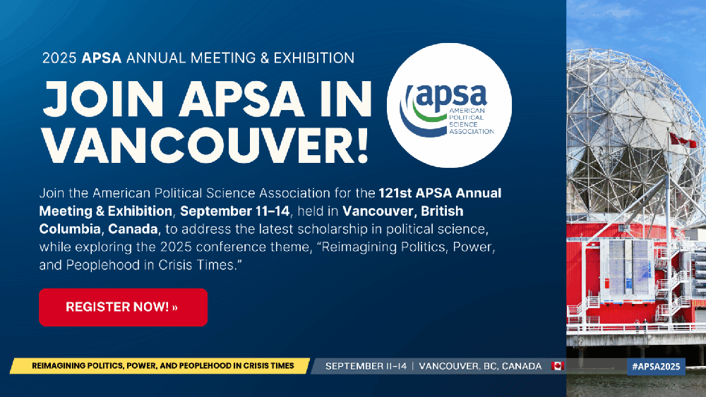 APSA 2025 registration banner