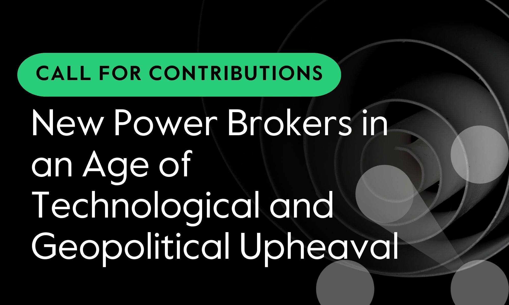 New Power Actors Call for Contributions