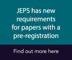 JEPS has new requirements for papers with a pre-registration banner