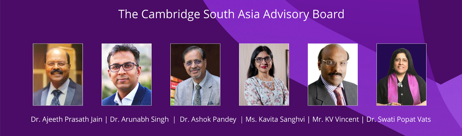 Photos of the Cambridge South Asia Advisory Board members