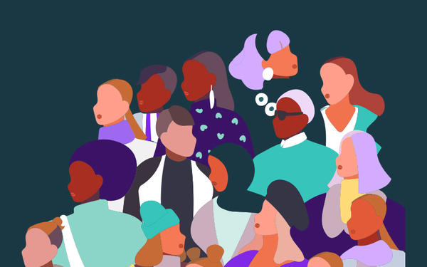 colourful illustration of a diverse group of people