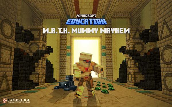 Minecraft Mummy in an Egyptian temple.