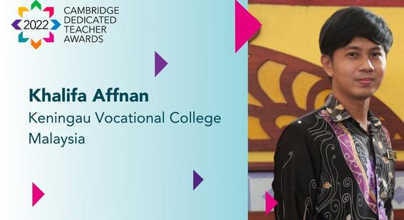 Dedicated Teacher Award winner Khalifa Affnan