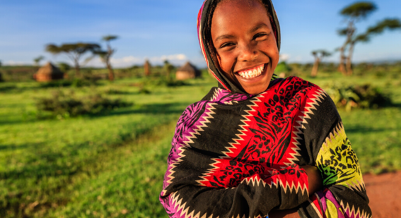 Ethiopian girl smiling 