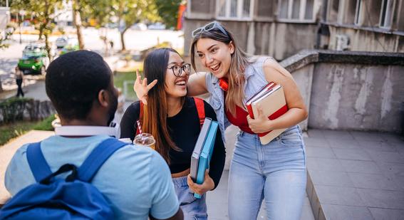 Students celebrating 