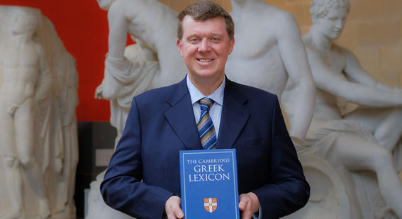 Michael Sharp, the Lexicon’s Publisher, with a copy of the book.