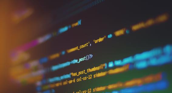 code on a computer screen